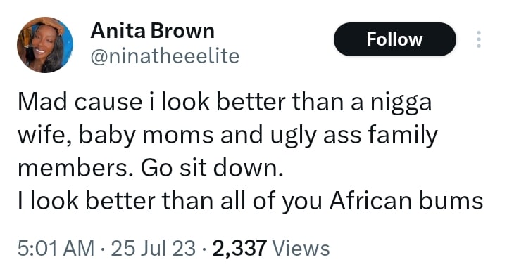 Anita Brown body shames Chioma