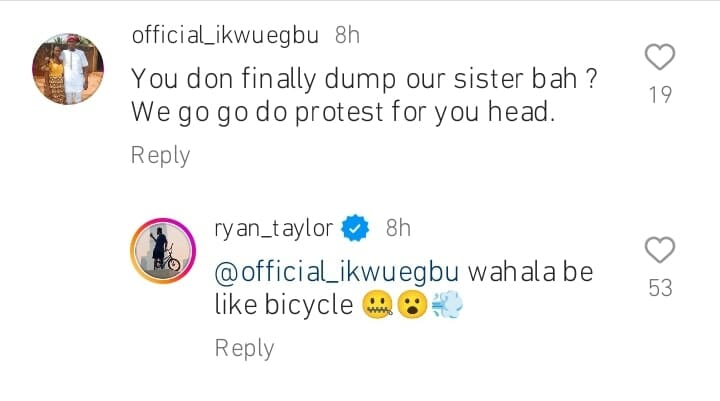 Ryan Taylor replies man over DJ Cuppy 