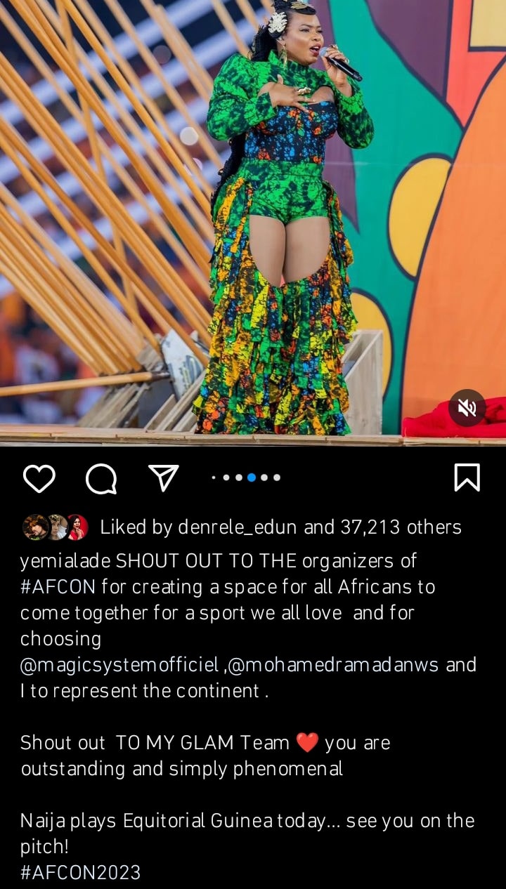 Yemi Alade AFCON Twitter