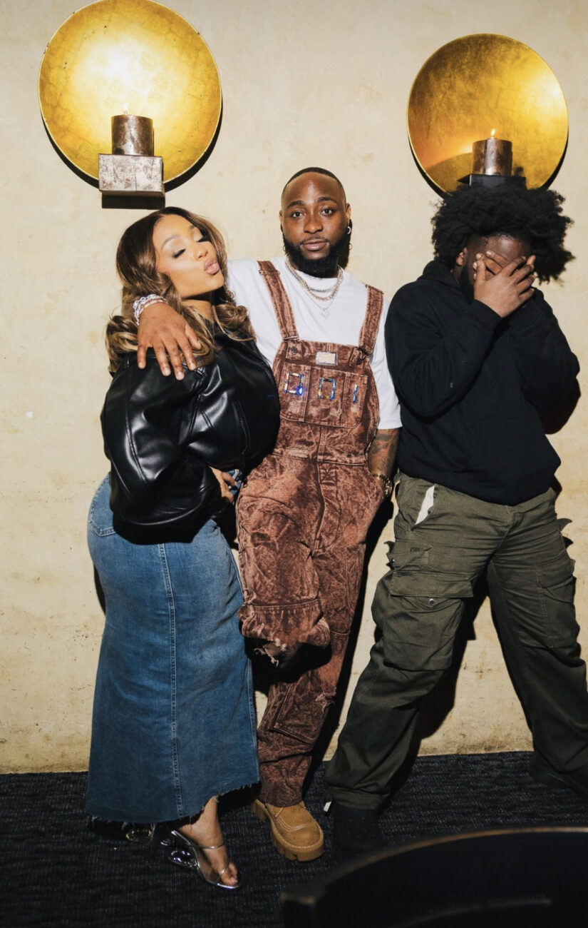 Davido poses with friends following Grammy loss.