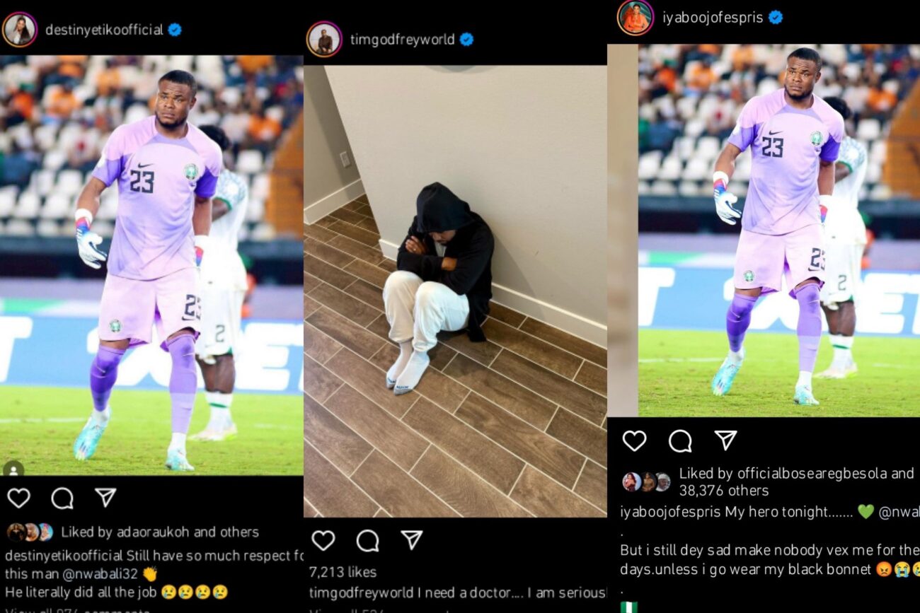 Celebrities react to Super Eagles' loss