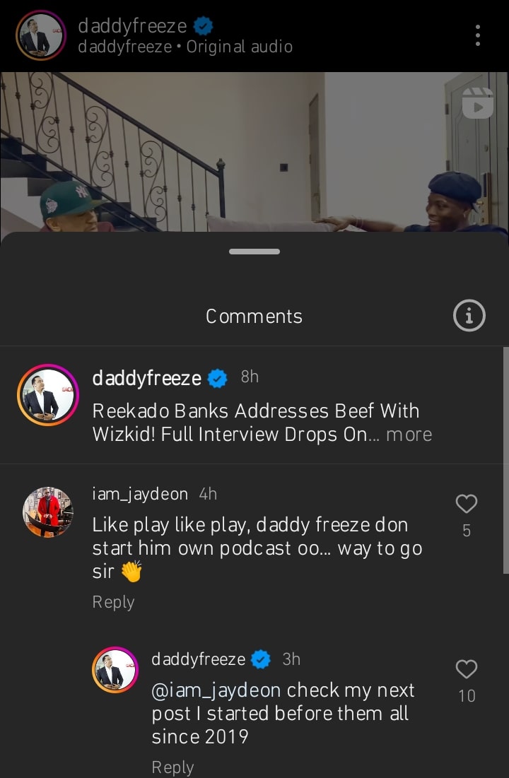 Daddy Freeze slams critics over his podcast