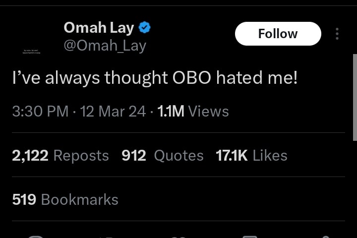 Omah Lay says he thought Davido hated him